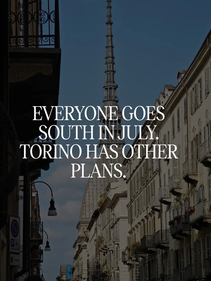 🇬🇧

Everyone goes south in July. Torino has other plans. ☀️

From hidden courtyards to one of Europe's leading electro…